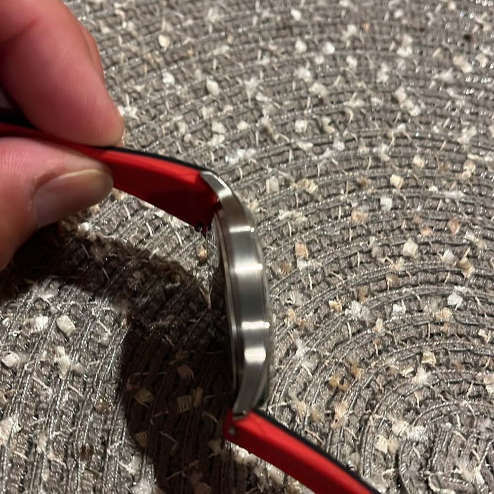 Fossil model 8 Forrester Red Dial Wristwatch with Black Strap - Picture 9 of 10